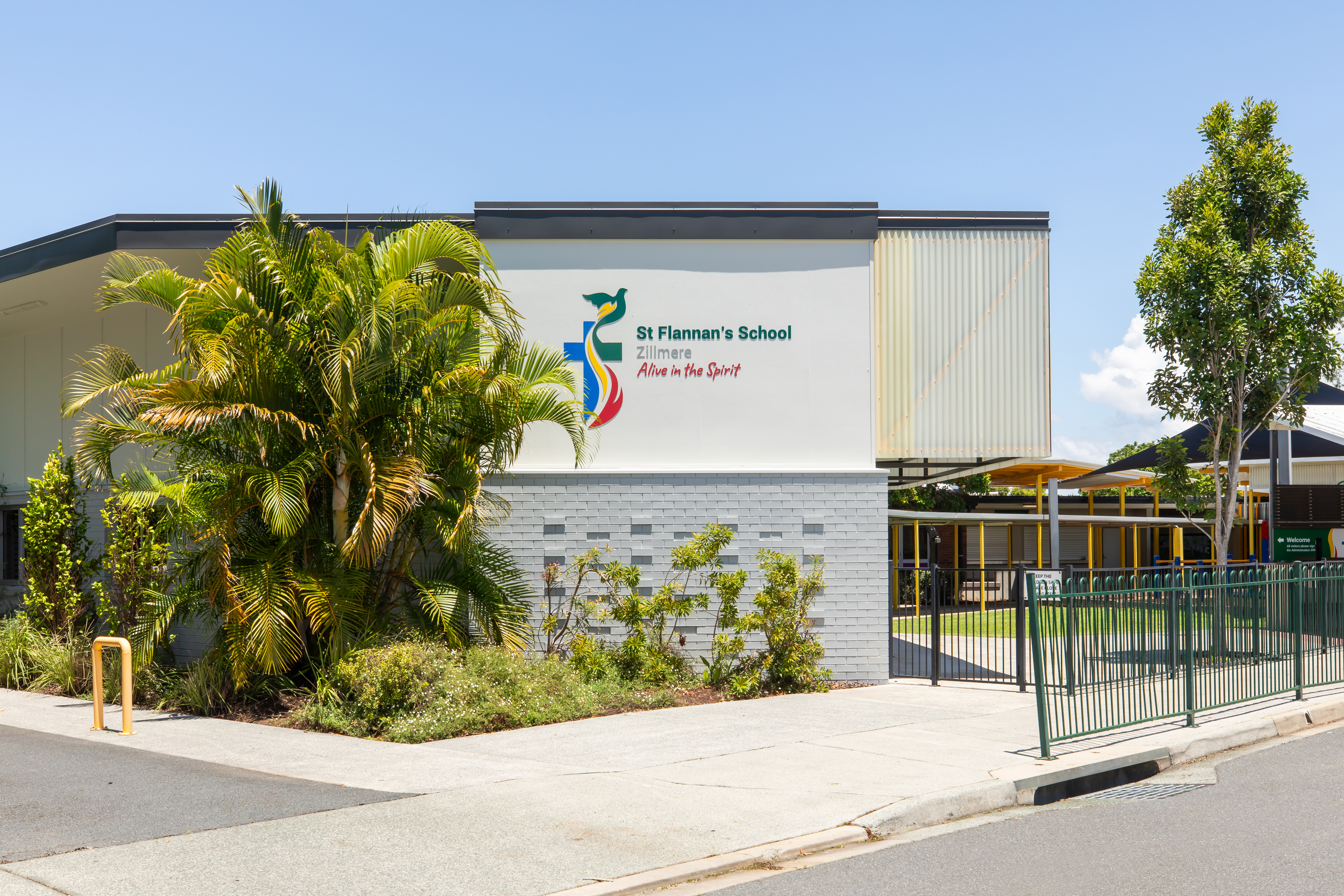 Facade of one of the school buildings